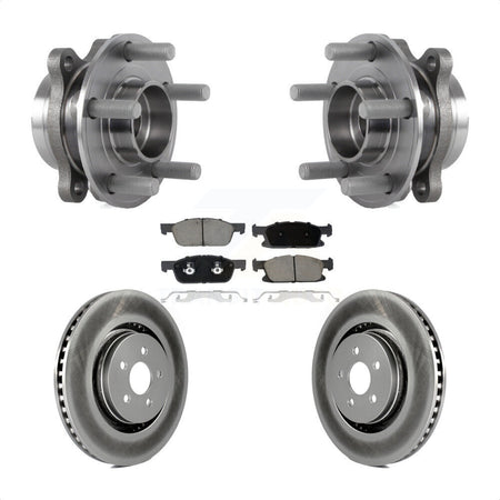 Front Hub Bearing Coated Disc Brake Rotor Pad Kit For Ford Fusion Lincoln MKZ Continental KBB-121031