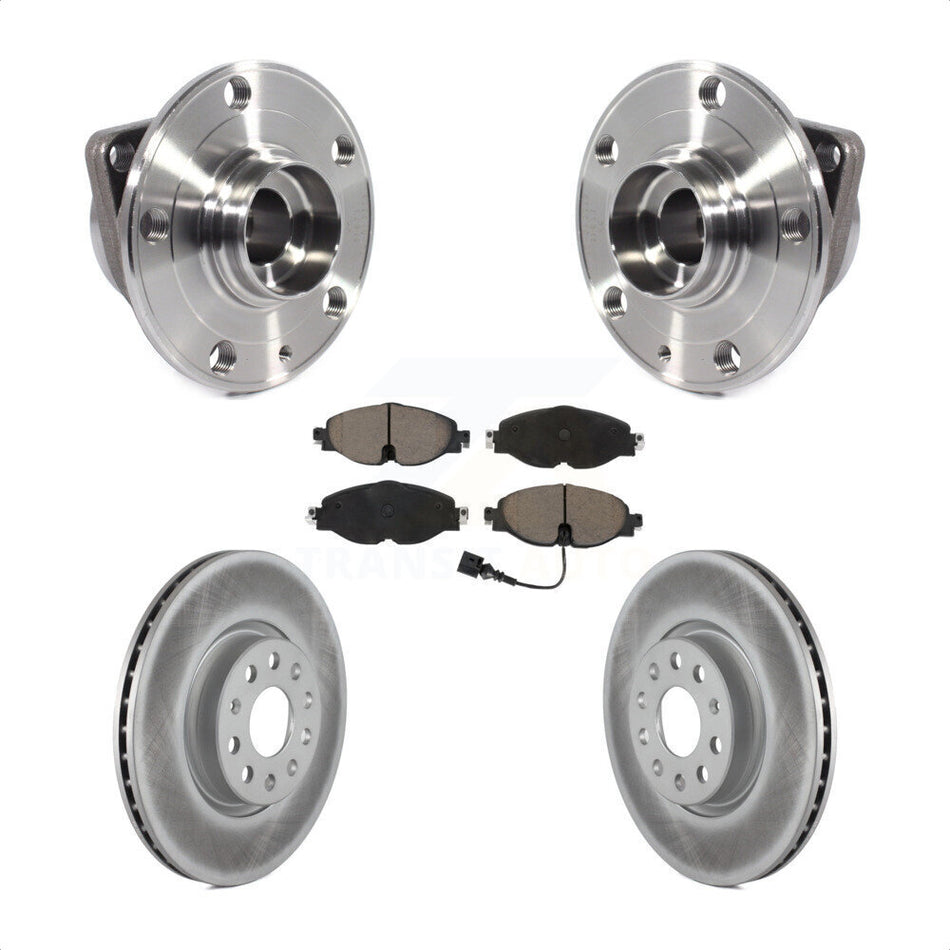 Front Hub Bearing Coat Brake Rotor Pads Kit For Volkswagen Taos GTI Golf Alltrack Audi A3 KBB-121037