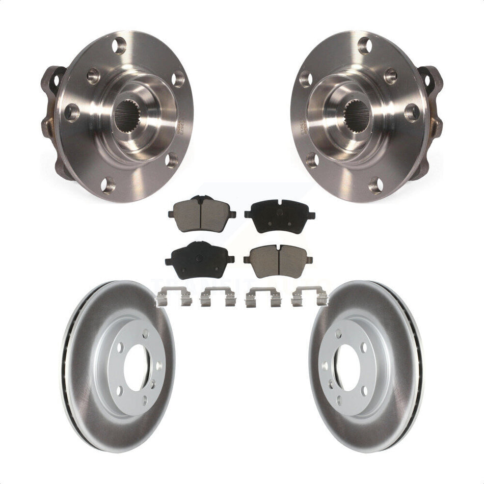 Front Hub Bearing Assembly With Coated Disc Brake Rotors And Ceramic Pads Kit For Mini Cooper Countryman Paceman KBB-121042
