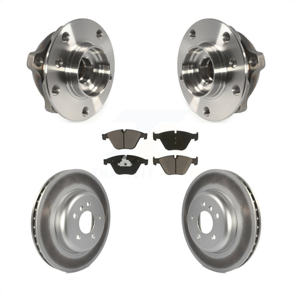 Front Hub Bearing Assembly With Coated Disc Brake Rotors And Ceramic Pads Kit For BMW 535i xDrive 535d 640i Gran Coupe KBB-121047
