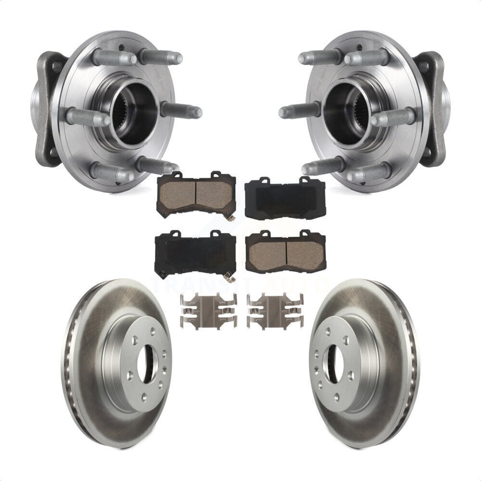 Front Hub Bearing Assembly Coat Brake Rotor Pad Kit For Chevrolet Colorado GMC Canyon 4WD KBB-121050