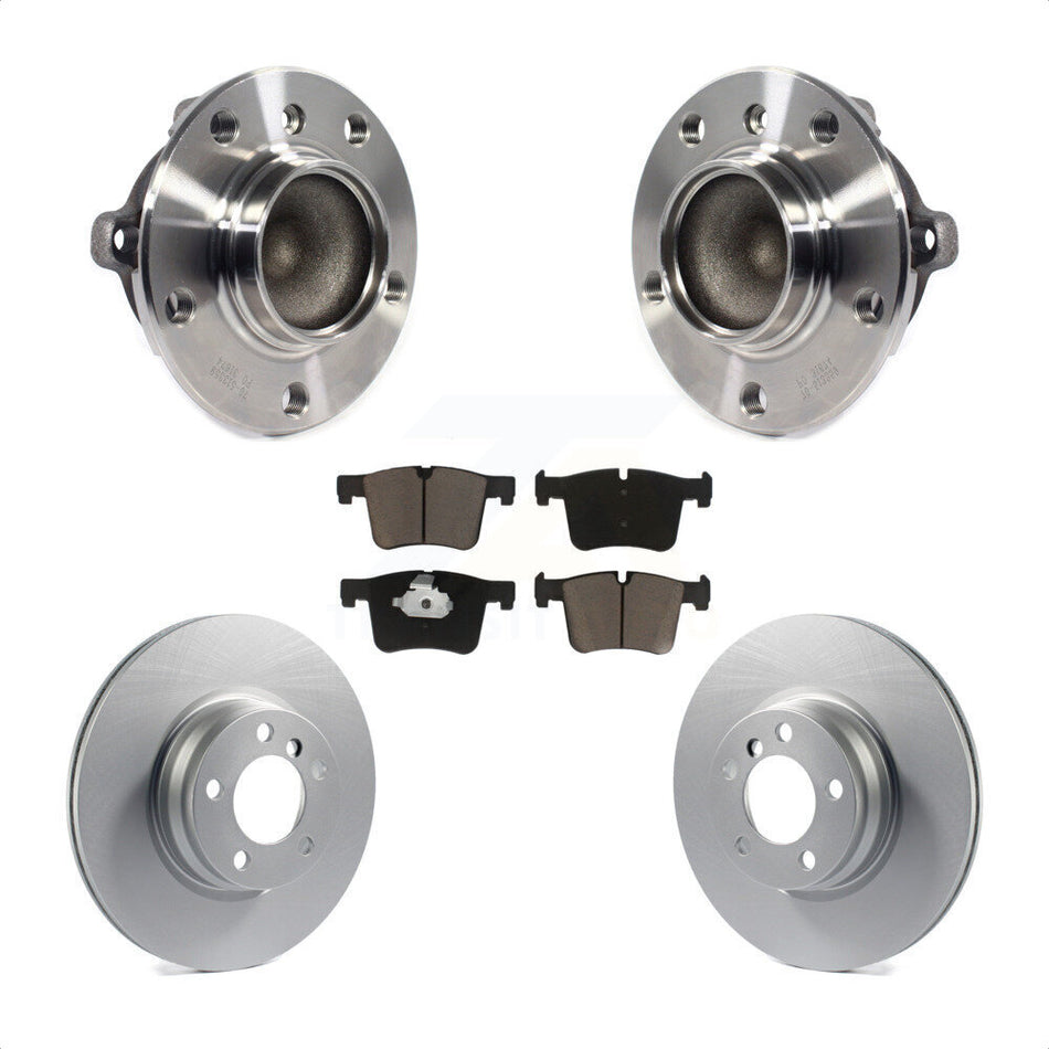 Front Hub Bearing Assembly With Coated Disc Brake Rotors And Ceramic Pads Kit For BMW 328i 428i Gran Coupe 228i KBB-121100