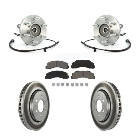 Front Hub Bearing Coated Brake Rotor Pads Kit For Ford F-150 Expedition Lincoln Navigator KBB-121112