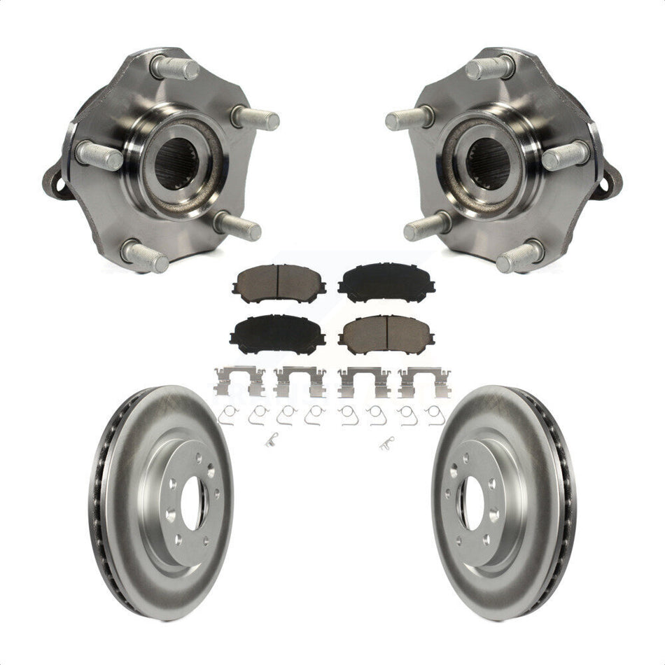 Front Hub Bearing Assembly With Coated Disc Brake Rotors And Ceramic Pads Kit For Nissan Rogue Sport Qashqai KBB-121193