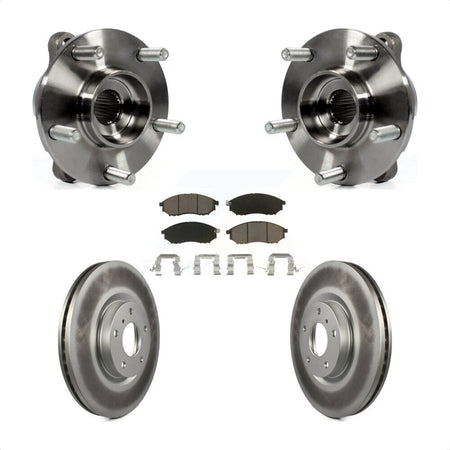 Front Hub Bearing Coated Brake Rotor Pad Kit For INFINITI G37 EX35 G35 QX50 QX70 M35 EX37 KBB-121274
