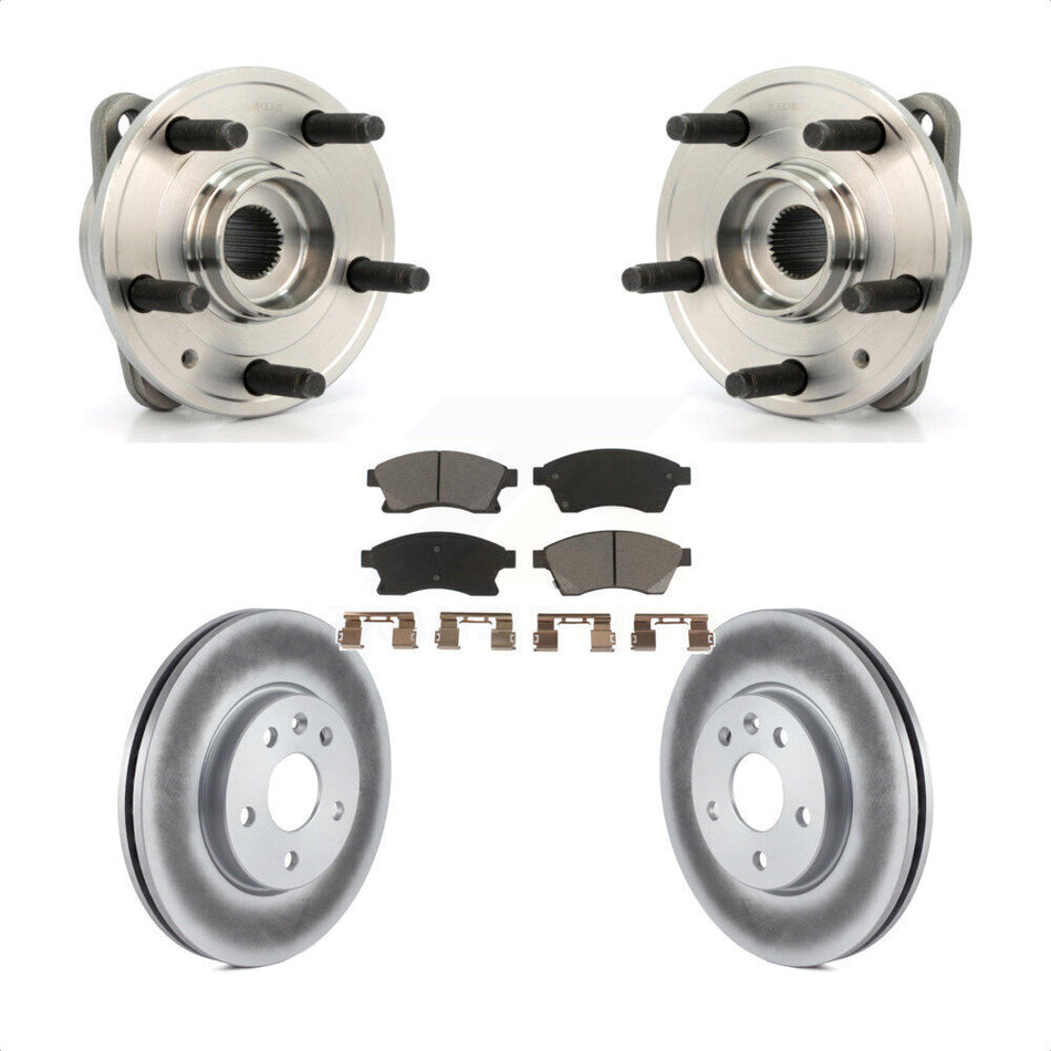 Front Hub Bearing Assembly With Coated Disc Brake Rotors And Ceramic Pads Kit For Chevrolet Cruze Limited KBB-121437