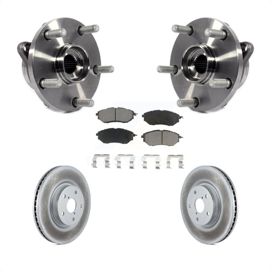 Front Hub Bearing Assembly With Coated Disc Brake Rotors And Ceramic Pads Kit For Subaru Outback Legacy WRX B9 Tribeca KBB-121508