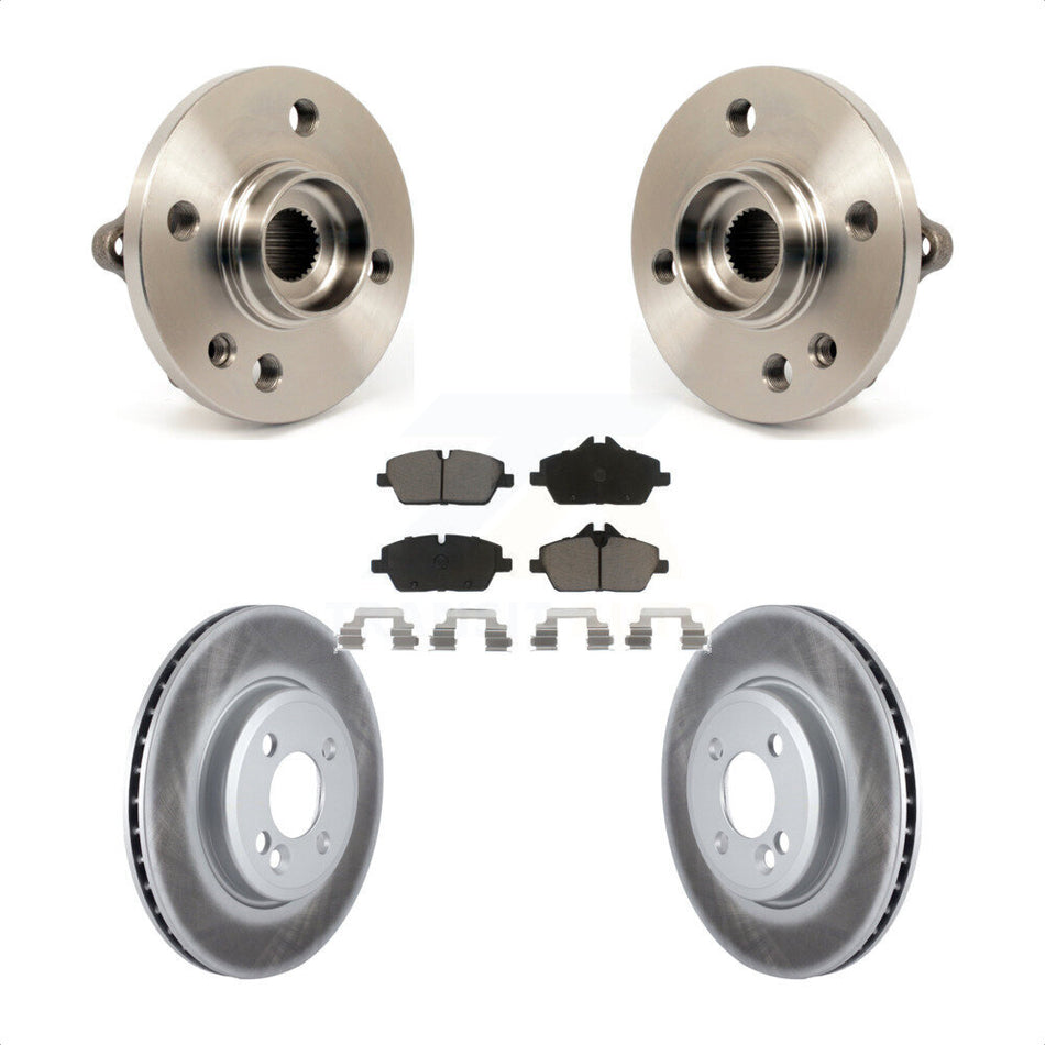 Front Hub Bearing Assembly With Coated Disc Brake Rotors And Ceramic Pads Kit For Mini Cooper KBB-121535