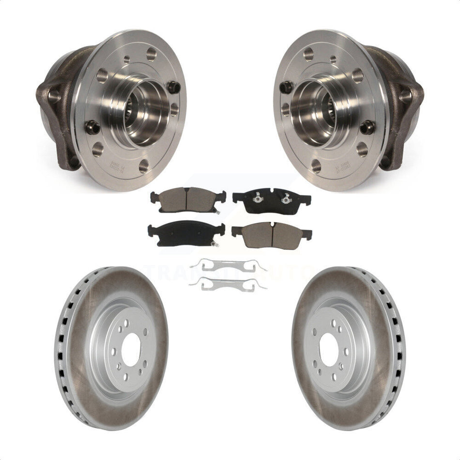 Front Hub Bearing Assembly With Coated Disc Brake Rotors And Ceramic Pads Kit For Mercedes-Benz ML350 GLE350 ML250 GLE300d KBB-121540