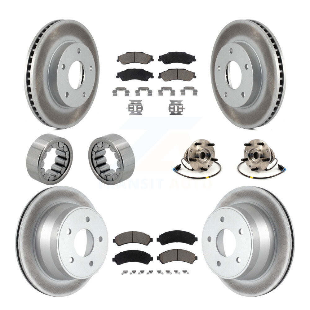 Front Rear Hub Bearing Coat Brake Rotor Pads Shoe Kit (10Pc) For Chevrolet GMC Blazer S10 KBB-121567