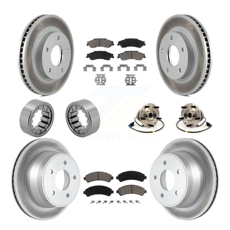 Front Rear Hub Bearing Coat Brake Rotor Pads Shoe Kit (10Pc) For Chevrolet GMC Blazer S10 KBB-121567
