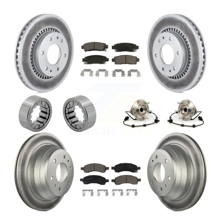 Front Rear Hub Bearing Coat Brake Rotor Pad Shoe Kit (10Pc) For Chevrolet Trailblazer GMC KBB-121590