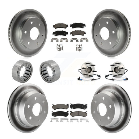 Front Rear Hub Bearing Coat Brake Rotor Pads Shoe Kit (10Pc) For Chevrolet Silverado 1500 KBB-121593