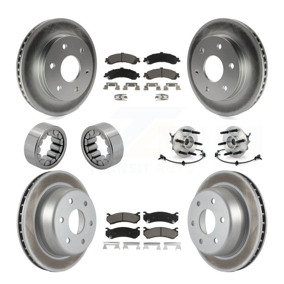 Front Rear Hub Bearing Coat Brake Rotor Pads Shoe Kit (10Pc) For Chevrolet Avalanche 1500 KBB-121594