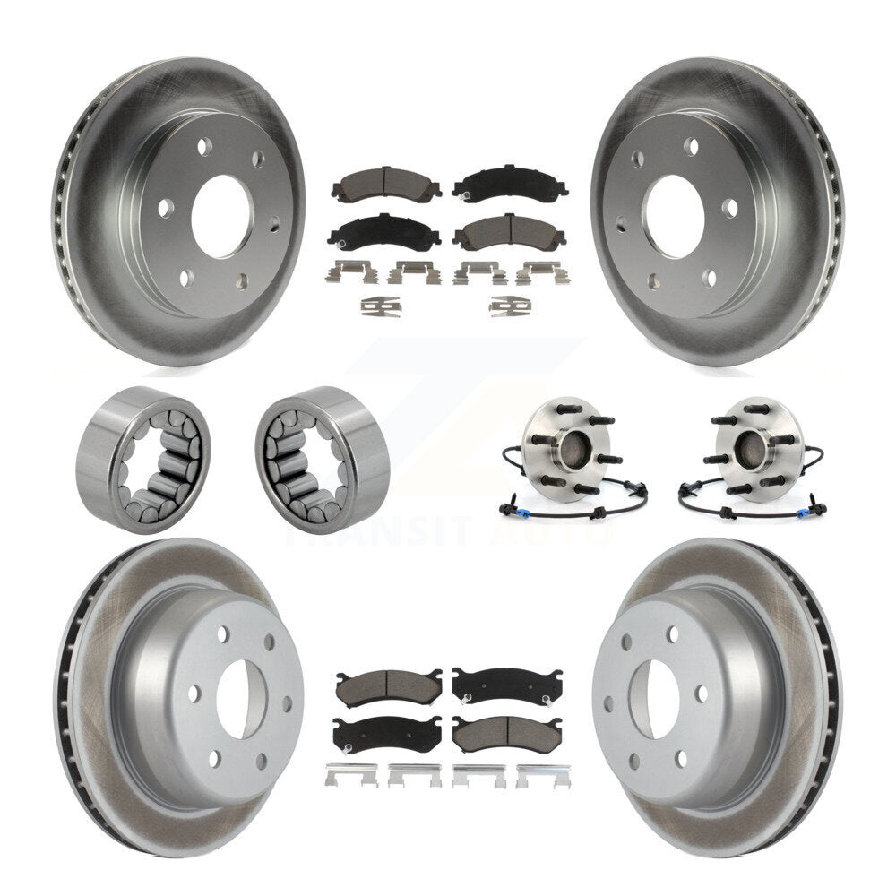 Front Rear Hub Bearing Coat Brake Rotor Pads Shoe Kit (10Pc) For Chevrolet Avalanche 1500 KBB-121595