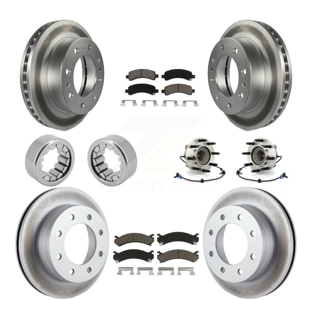 Front Rear Hub Bearing Coat Brake Rotor Pad Shoe Kit (10Pc) For GMC Savana 2500 Chevrolet KBB-121635