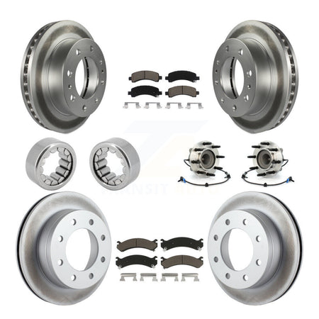 Front Rear Hub Bearing Coat Brake Rotor Pad Shoe Kit (10Pc) For GMC Savana 2500 Chevrolet KBB-121635