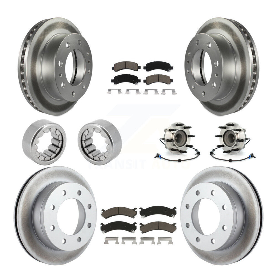 Front Rear Hub Bearing Coat Brake Rotor Pad Shoe Kit (10Pc) For GMC Savana 2500 Chevrolet KBB-121635
