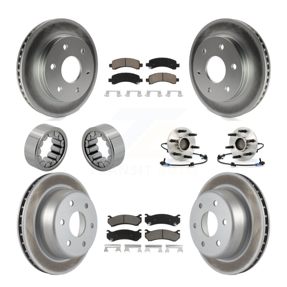 Front Rear Hub Bearing Coat Brake Rotor Pads Shoe Kit (10Pc) For Chevrolet Avalanche 1500 KBB-121671