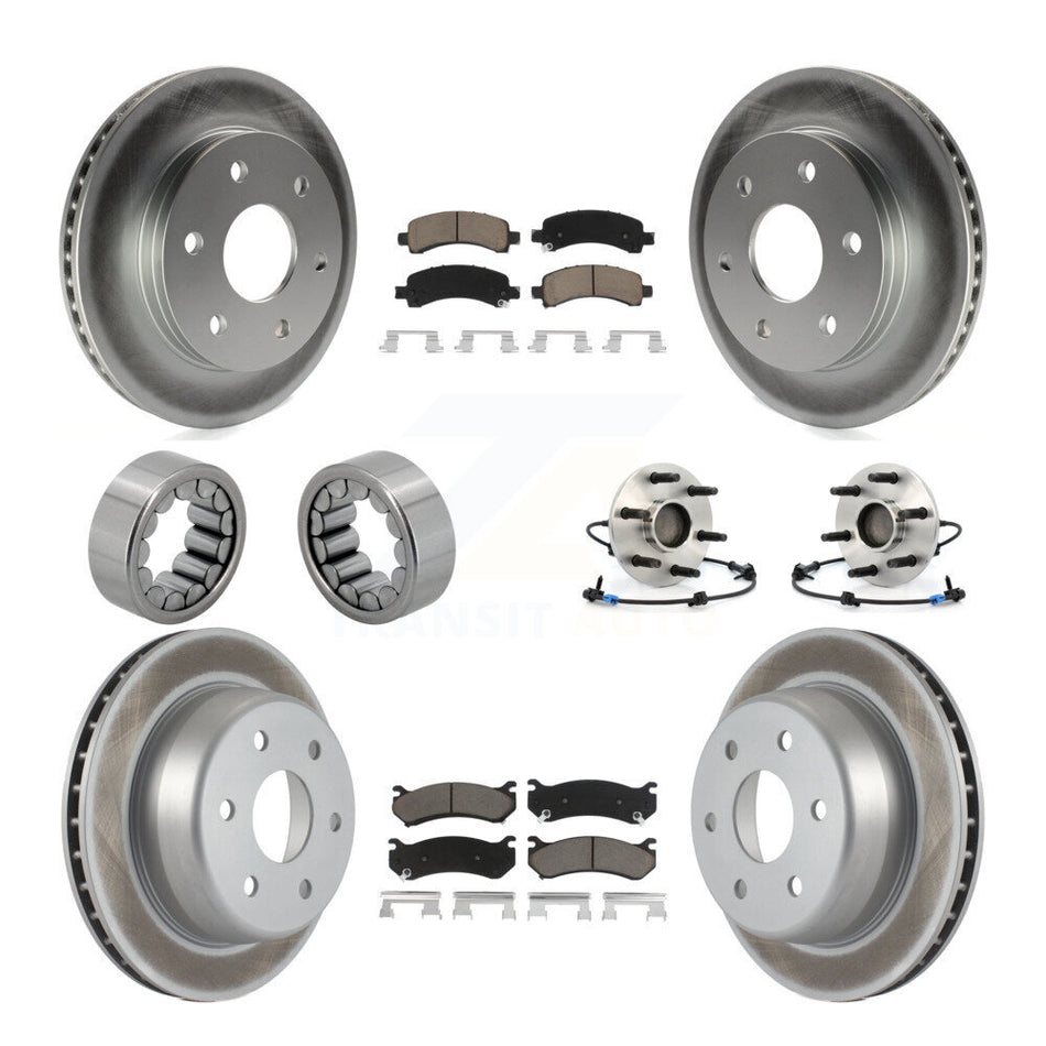 Front Rear Hub Bearing Coat Brake Rotor Pads Shoe Kit (10Pc) For Chevrolet Avalanche 1500 KBB-121671