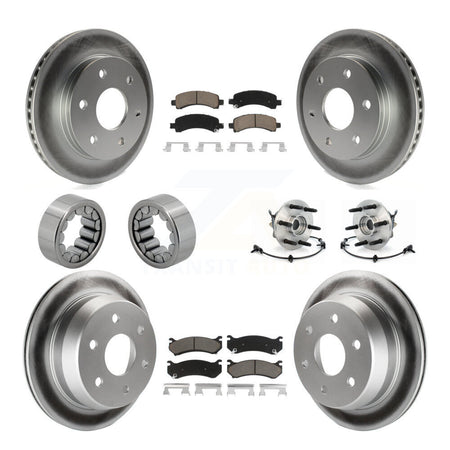Front Rear Hub Bearing Coat Brake Rotor Pads Shoe Kit (10Pc) For Chevrolet Avalanche 1500 KBB-121672