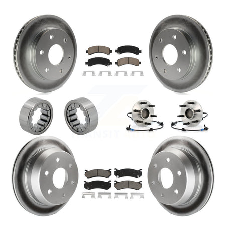 Front Rear Hub Bearing Coat Brake Rotor Pads Shoe Kit (10Pc) For Chevrolet Avalanche 1500 KBB-121673
