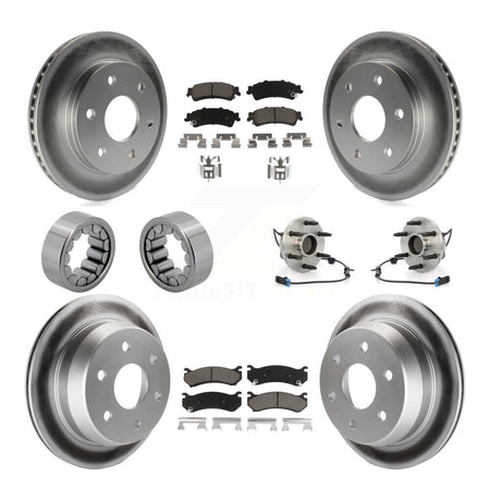 Front Rear Hub Bearing Coated Brake Rotor Pad Shoe Kit (10Pc) For Chevrolet Astro GMC RWD KBB-121676