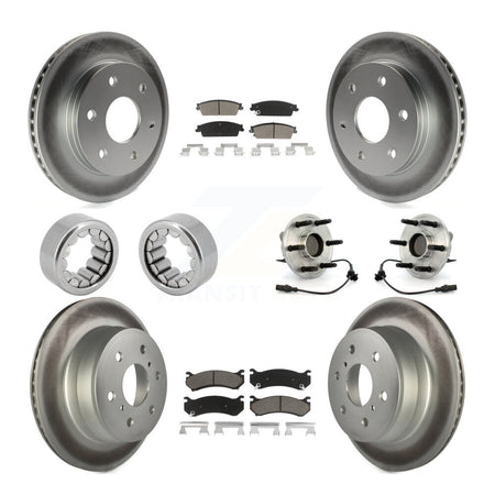 Front Rear Hub Bearing Coat Brake Rotor Pads Shoe Kit (10Pc) For Chevrolet Silverado 1500 KBB-121677