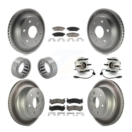 Front Rear Hub Bearing Coat Brake Rotor Pads Shoe Kit (10Pc) For Chevrolet Silverado 1500 KBB-121678