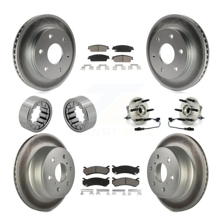 Front Rear Hub Bearing Coat Brake Rotor Pads Shoe Kit (10Pc) For Chevrolet Silverado 1500 KBB-121680