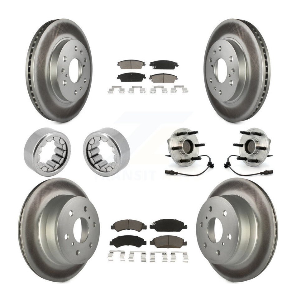 Front Rear Hub Bearing Coat Brake Rotor Pads Shoe Kit (10Pc) For Chevrolet Silverado 1500 KBB-121681