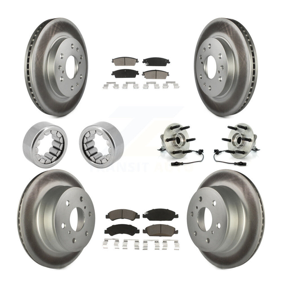 Front Rear Hub Bearing Coat Brake Rotor Pads Shoe Kit (10Pc) For Chevrolet Silverado 1500 KBB-121683