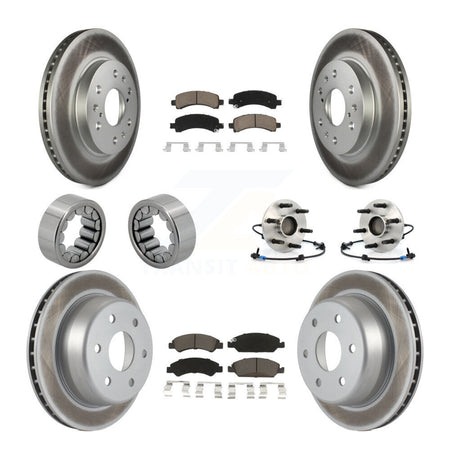 Front Rear Hub Bearing Coated Brake Rotor Pads Shoe Kit (10Pc) For Chevrolet Express 1500 KBB-121711
