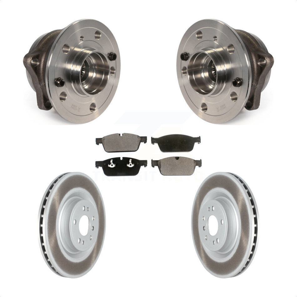 Front Hub Bearing Assembly With Coated Disc Brake Rotors And Ceramic Pads Kit For 2017 Mercedes-Benz GLS350d KBB-121880