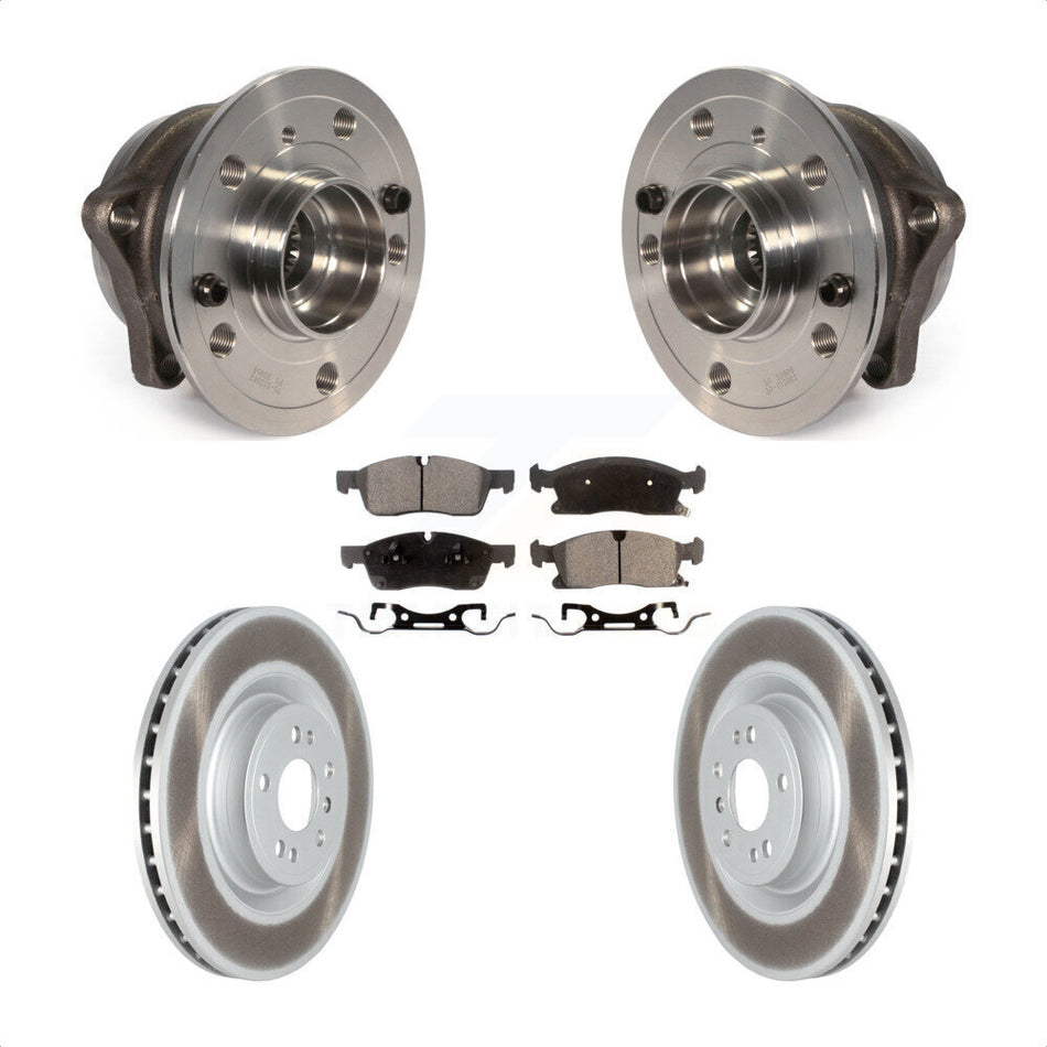 Front Hub Bearing Assembly With Coated Disc Brake Rotors And Ceramic Pads Kit For Mercedes-Benz GLS450 GL450 GL350 ML400 GLE400 KBB-121881