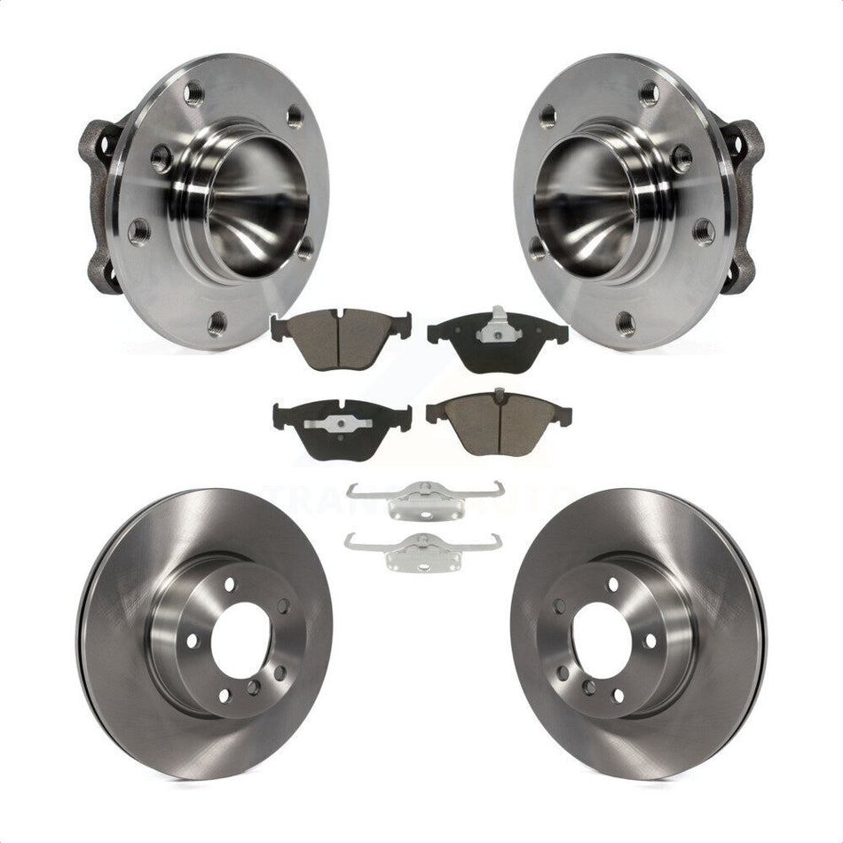 Front Hub Bearing Assembly With Disc Brake Rotors And Ceramic Pads Kit For BMW 328i X1 323i KBB-121907