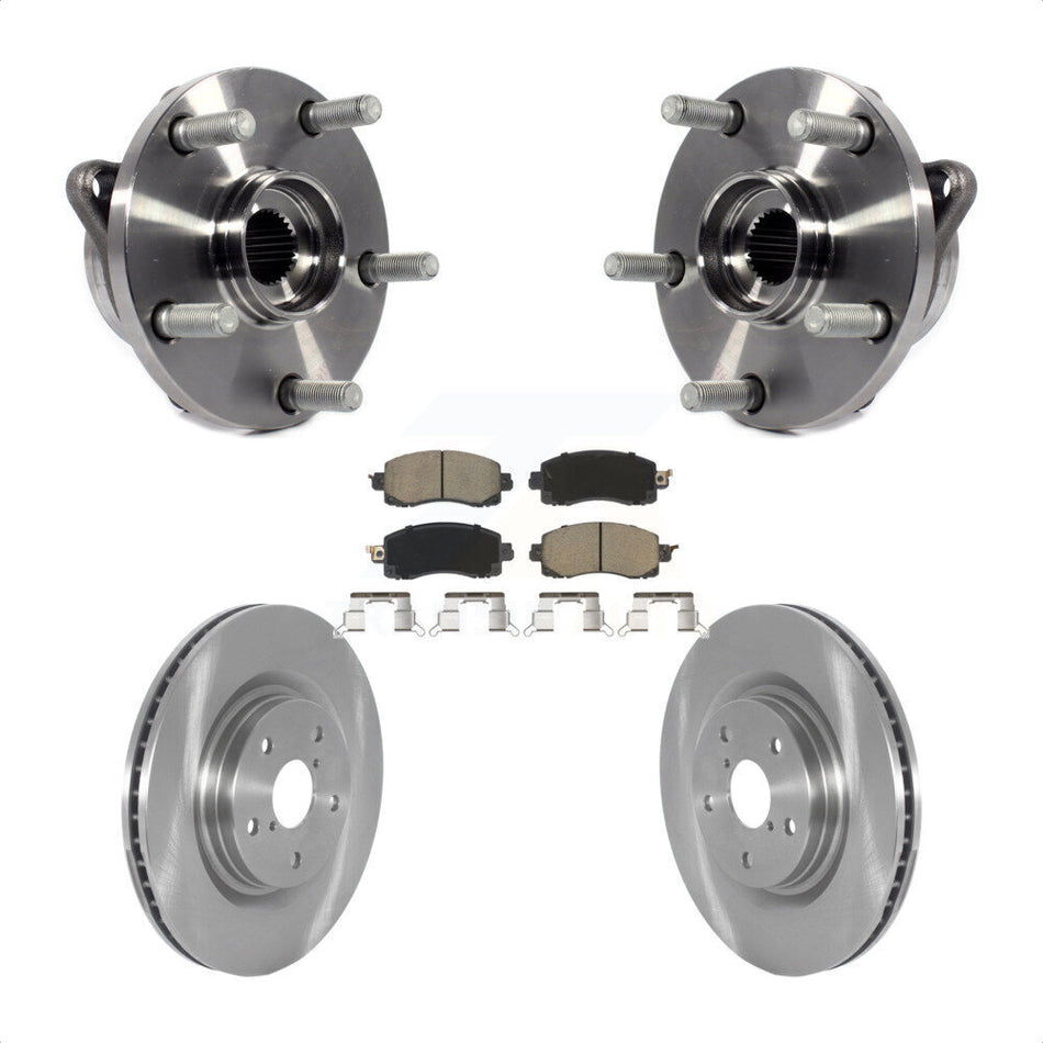 Front Hub Bearing Assembly With Disc Brake Rotors And Ceramic Pads Kit For 2019-2020 Subaru Forester 316mm Diameter Rotor KBB-121912