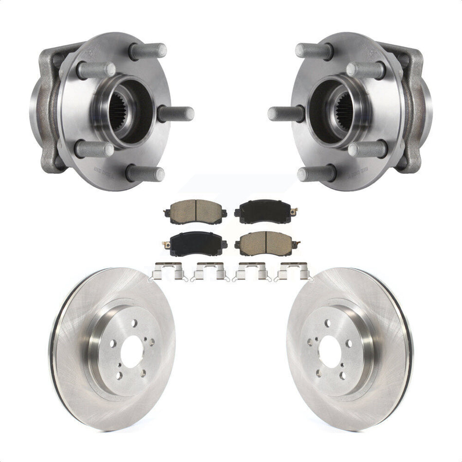 Front Hub Bearing Assembly With Disc Brake Rotors And Ceramic Pads Kit For Subaru Crosstrek Impreza KBB-121939