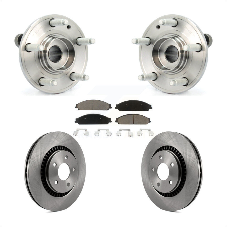 Front Hub Bearing Assembly With Disc Brake Rotors And Ceramic Pads Kit For Ford Five Hundred Freestyle Taurus Mercury Montego X Sable KBB-121944
