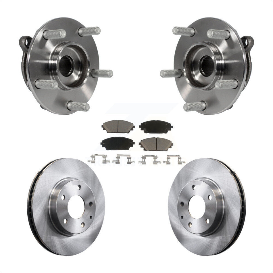 Front Hub Bearing Assembly With Disc Brake Rotors And Ceramic Pads Kit For 2016-2021 Mazda CX-3 FWD KBB-121947