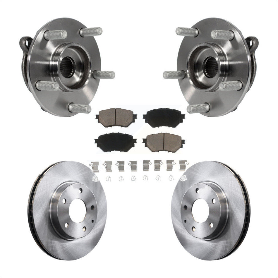 Front Hub Bearing Assembly Disc Brake Rotors And Ceramic Pads Kit For Mazda 3 Sport KBB-121949