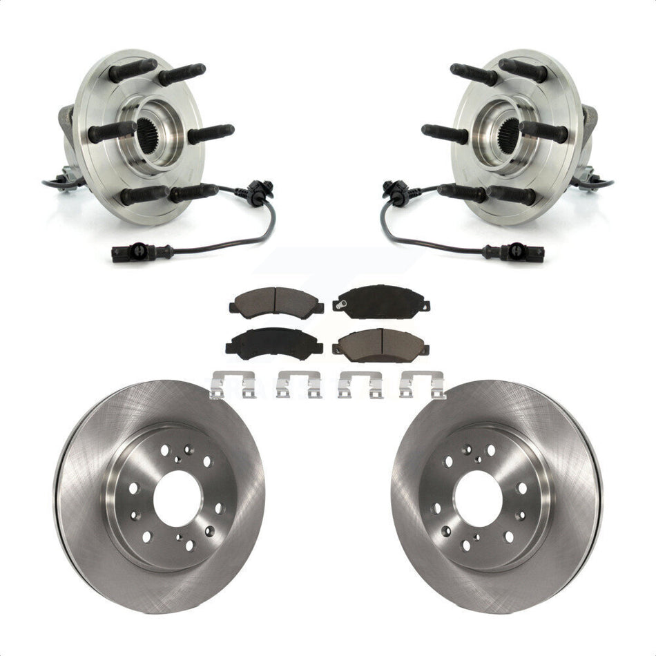 Front Hub Bearing Assembly With Disc Brake Rotors And Ceramic Pads Kit For 2007-2007 Chevrolet Tahoe GMC Suburban 1500 Yukon Cadillac Avalanche XL Escalade ESV EXT KBB-121956