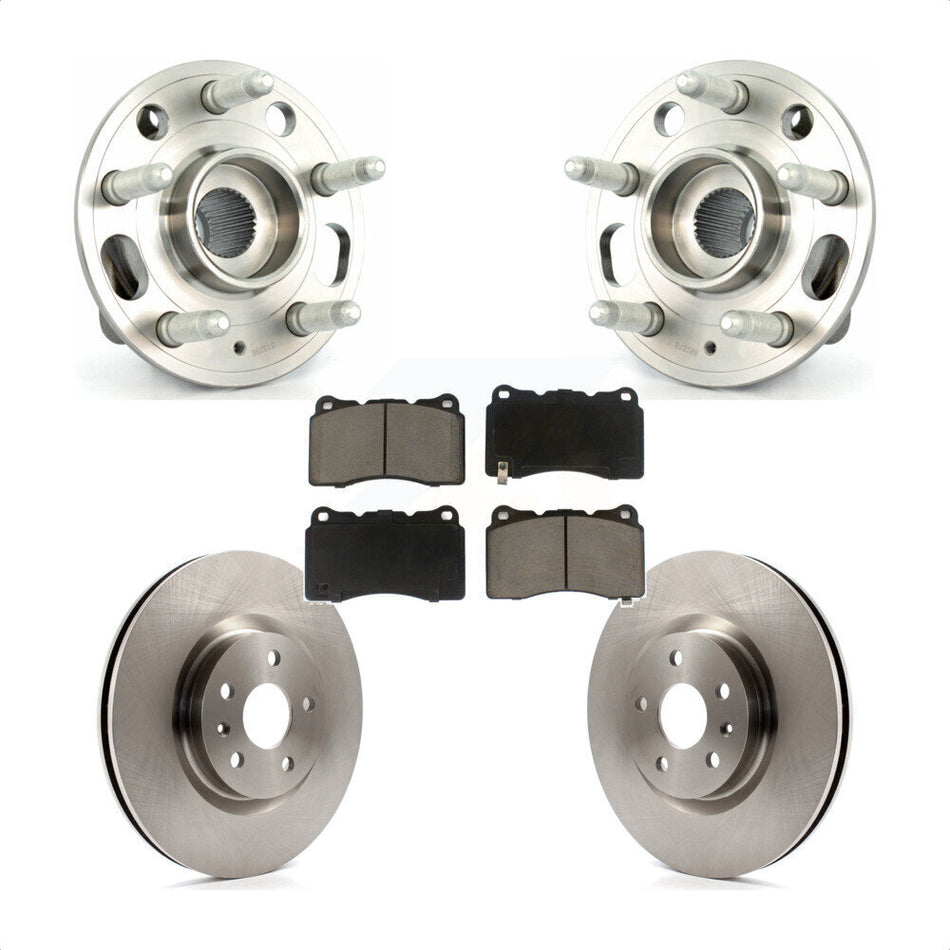 Front Hub Bearing Assembly With Disc Brake Rotors And Ceramic Pads Kit For Cadillac XTS Buick Regal KBB-121958