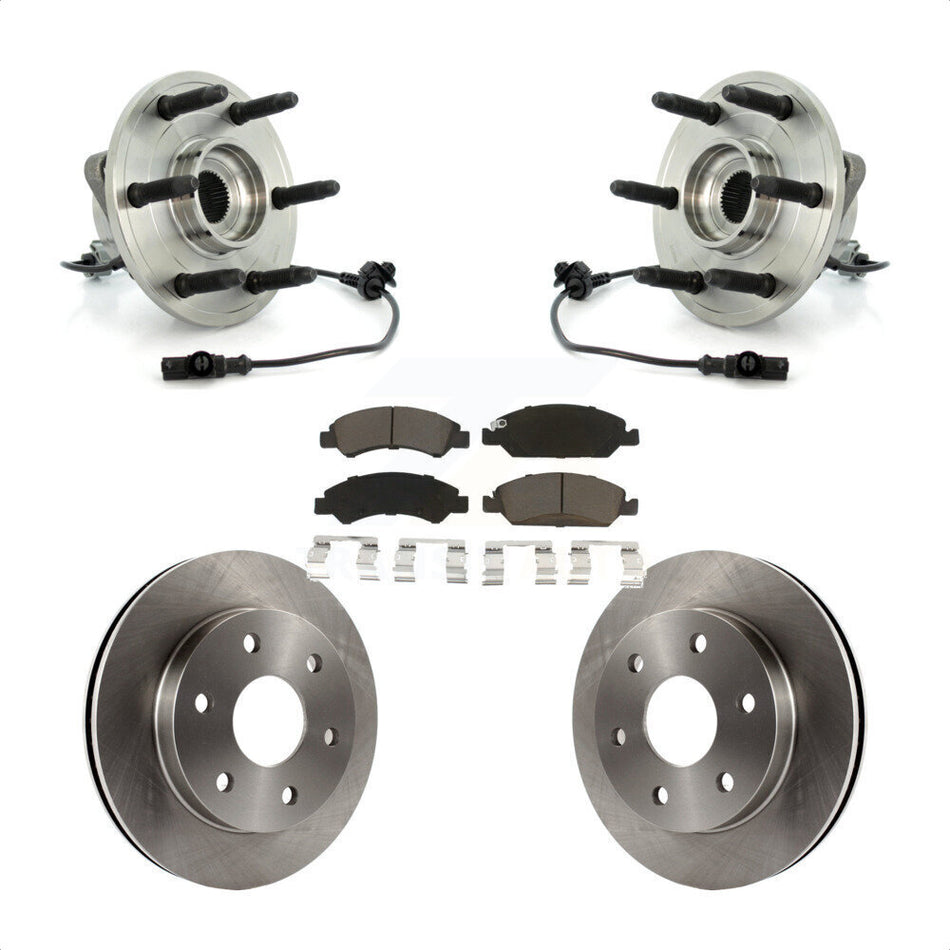 Front Hub Bearing Assembly With Disc Brake Rotors And Ceramic Pads Kit For GMC Sierra 1500 KBB-121970