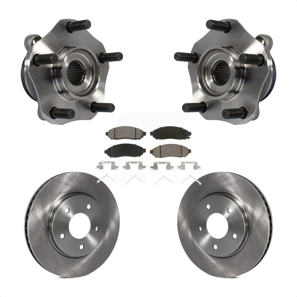 Front Hub Bearing Assembly With Disc Brake Rotors And Ceramic Pads Kit For Nissan NV200 LEAF Chevrolet City Express KBB-121985