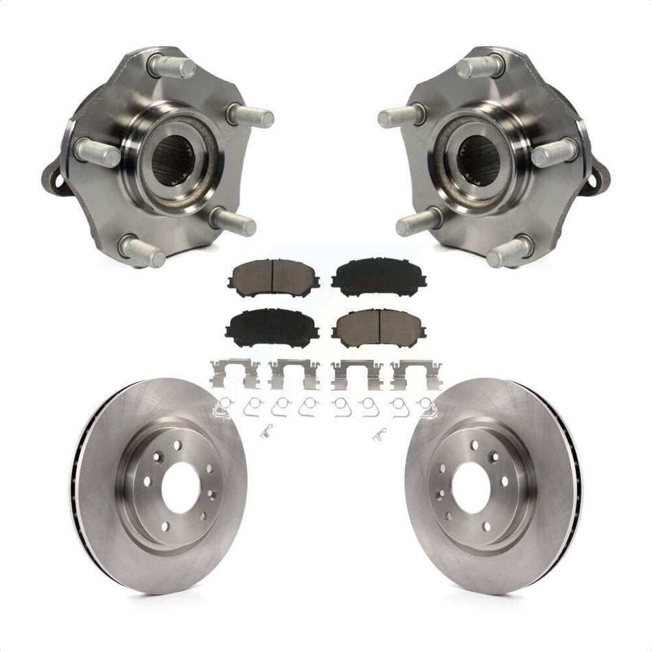 Front Hub Bearing Assembly With Disc Brake Rotors And Ceramic Pads Kit For Nissan Rogue Sport Qashqai KBB-121986