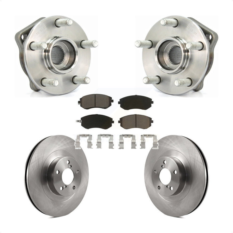 Front Hub Bearing Assembly With Disc Brake Rotors And Ceramic Pads Kit For 2005-2005 Subaru Outback Legacy KBB-122004