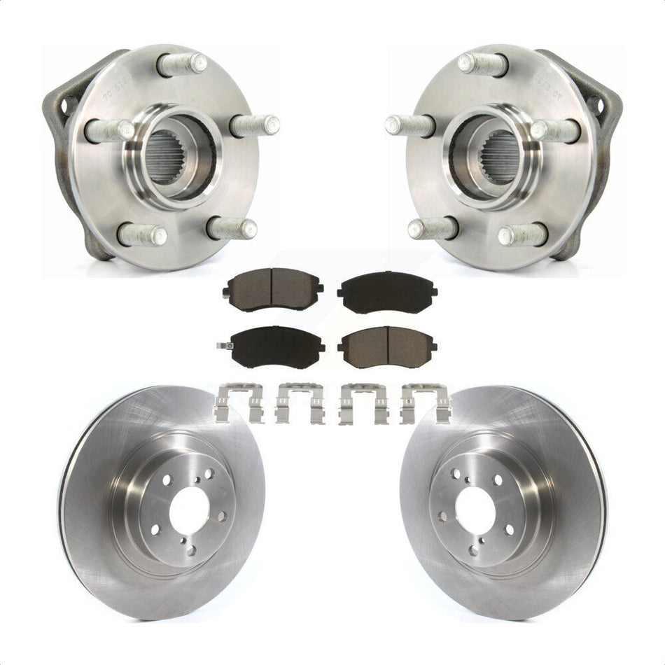 Front Hub Bearing Assembly With Disc Brake Rotors And Ceramic Pads Kit For Subaru Outback Legacy Forester Impreza KBB-122005
