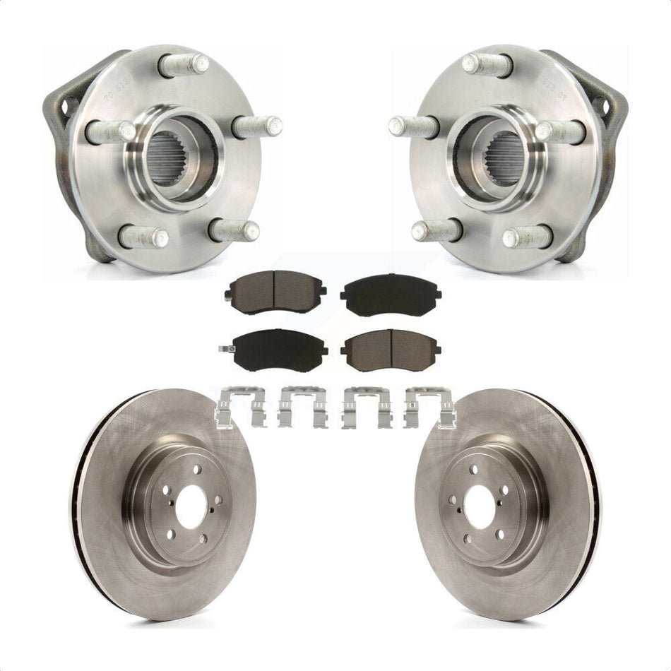 Front Hub Bearing Assembly With Disc Brake Rotors And Ceramic Pads Kit For Subaru Legacy KBB-122007