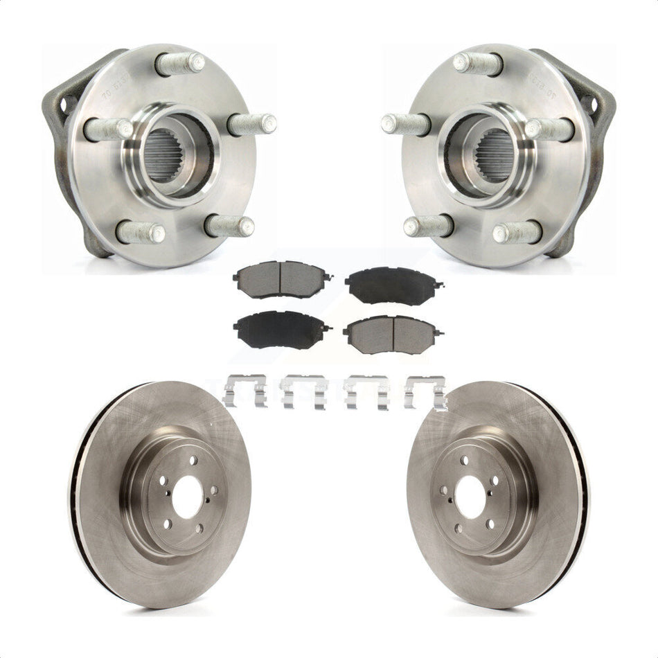 Front Hub Bearing Assembly With Disc Brake Rotors And Ceramic Pads Kit For Subaru Outback Legacy Forester KBB-122008